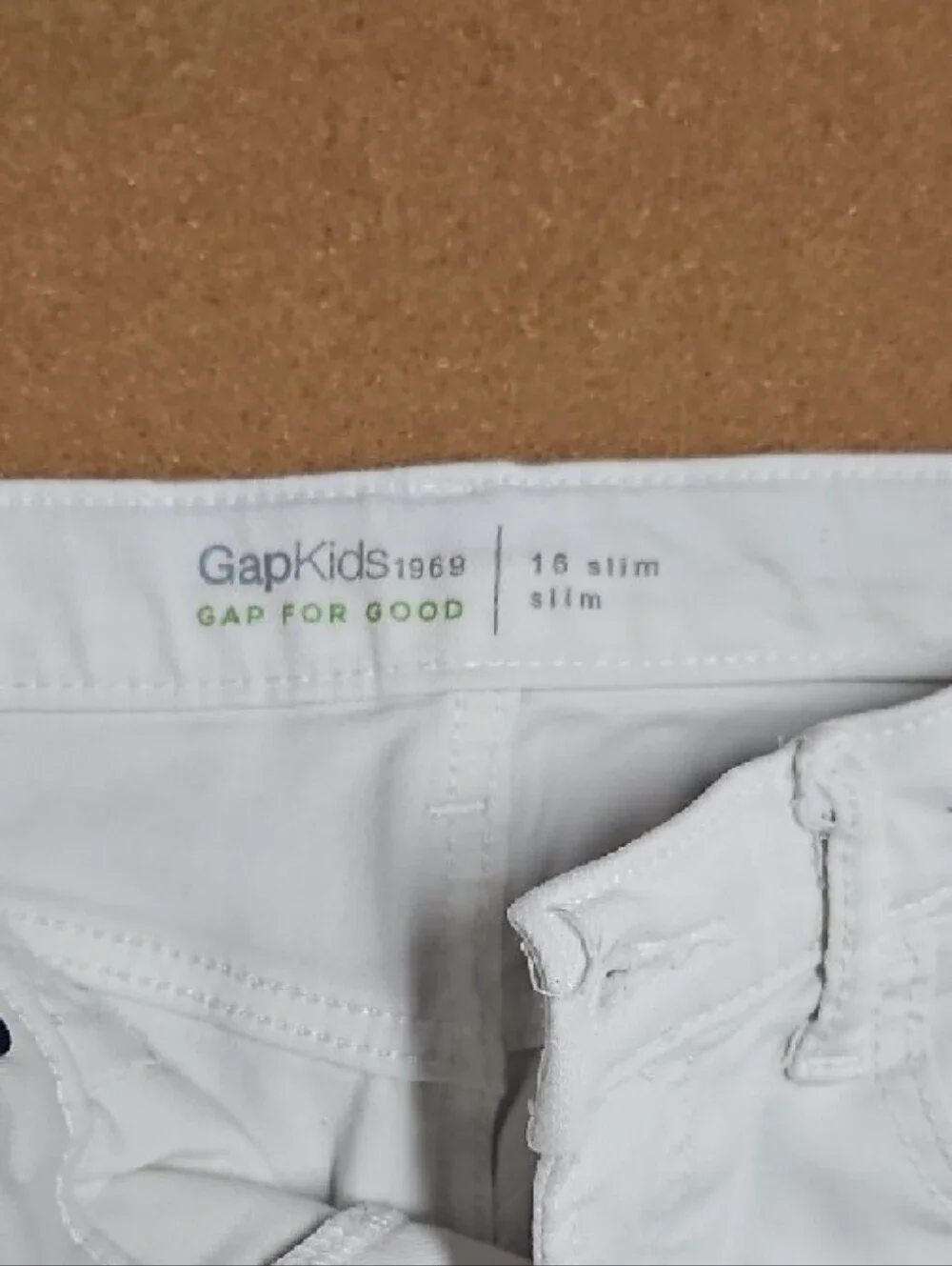 GAP Kids 1969 Girl's White Slim Fit Jeans - Classic Size 16 Slim